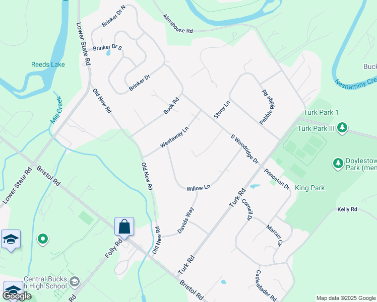 map of restaurants, bars, coffee shops, grocery stores, and more near 93 Stony Lane Circle in Warrington