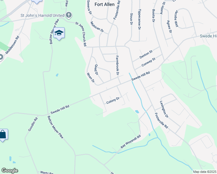map of restaurants, bars, coffee shops, grocery stores, and more near 72 Hedgewood Circle in Greensburg