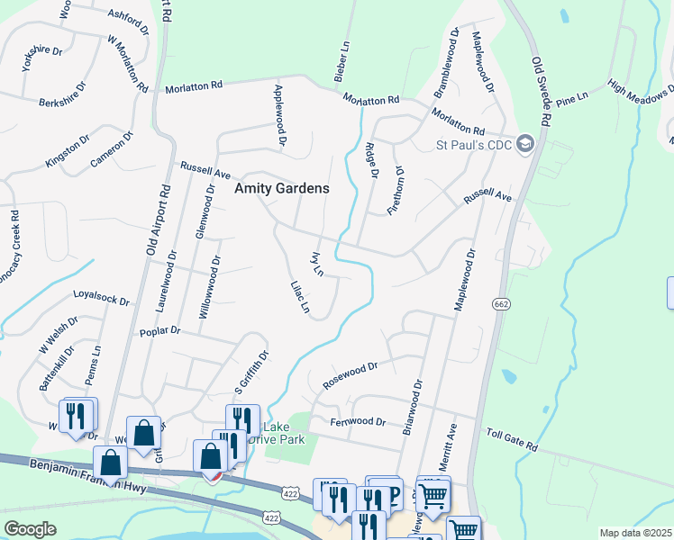 map of restaurants, bars, coffee shops, grocery stores, and more near 306 Russell Avenue in Douglassville