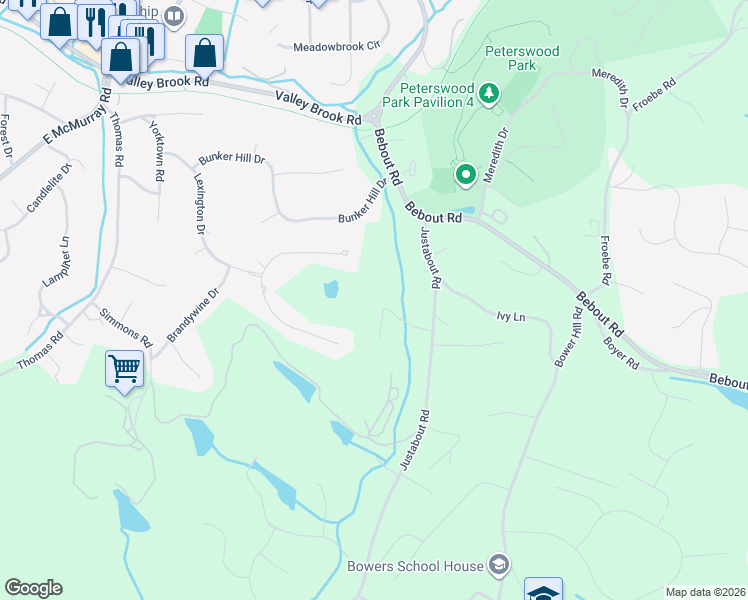 map of restaurants, bars, coffee shops, grocery stores, and more near 124 Windermere Court in McMurray