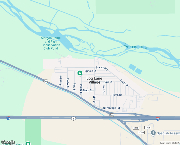 map of restaurants, bars, coffee shops, grocery stores, and more near 130 Spruce Street in Log Lane Village