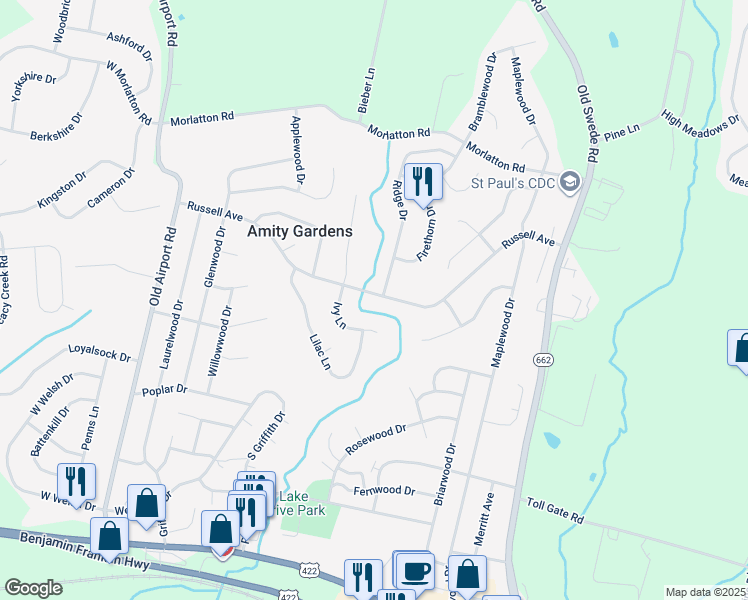 map of restaurants, bars, coffee shops, grocery stores, and more near 306 Russell Avenue in Douglassville