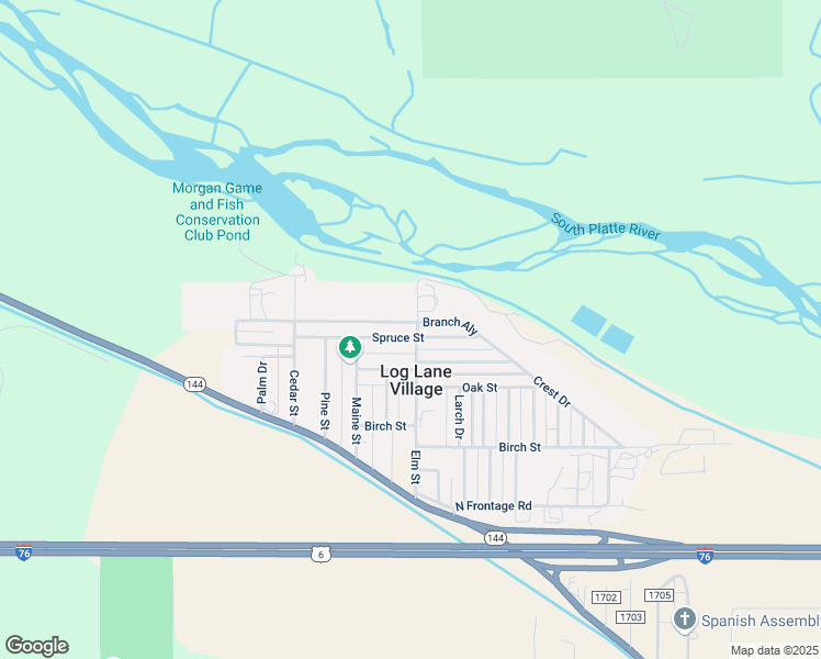 map of restaurants, bars, coffee shops, grocery stores, and more near 130 Spruce Street in Log Lane Village