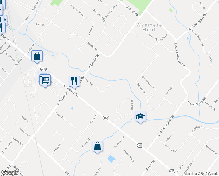 map of restaurants, bars, coffee shops, grocery stores, and more near 1408 Leas Way in Hatfield