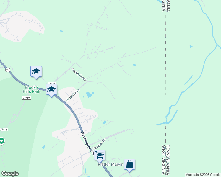 map of restaurants, bars, coffee shops, grocery stores, and more near 191 Aspen Dr in Wellsburg