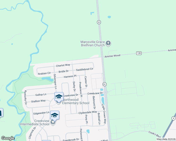 map of restaurants, bars, coffee shops, grocery stores, and more near 245 Saddlebred Circle in Marysville