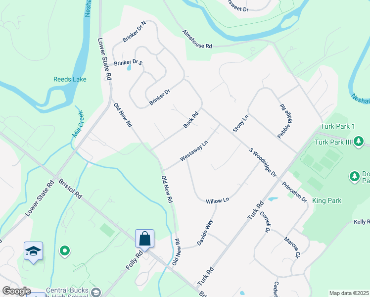 map of restaurants, bars, coffee shops, grocery stores, and more near 44 Westaway Lane in Warrington