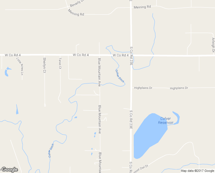 map of restaurants, bars, coffee shops, grocery stores, and more near 1900 Blue Mountain Avenue in Berthoud