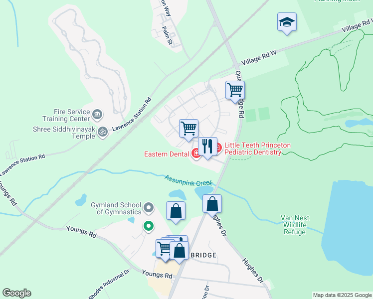 map of restaurants, bars, coffee shops, grocery stores, and more near 19 Mendrey Court in Trenton