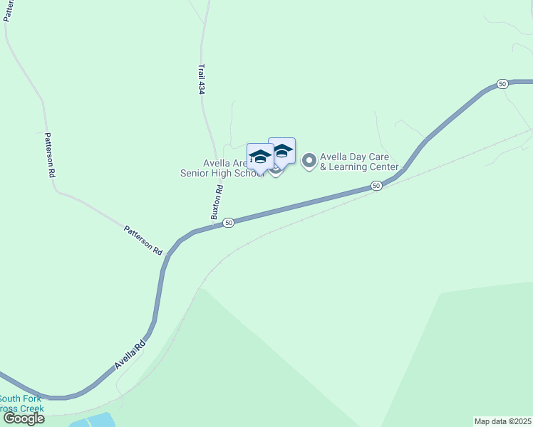 map of restaurants, bars, coffee shops, grocery stores, and more near 1000 Avella Road in Avella