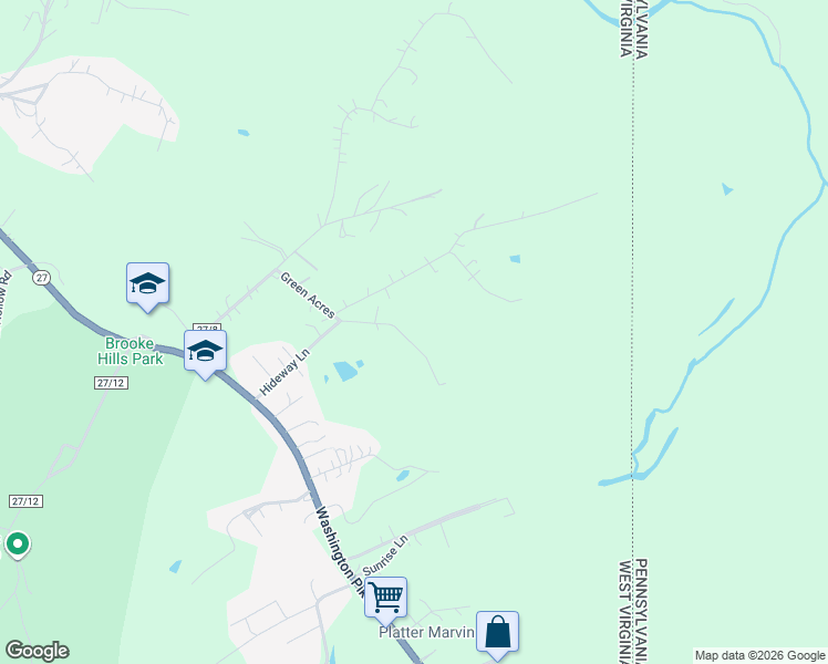map of restaurants, bars, coffee shops, grocery stores, and more near 191 Aspen Dr in Wellsburg