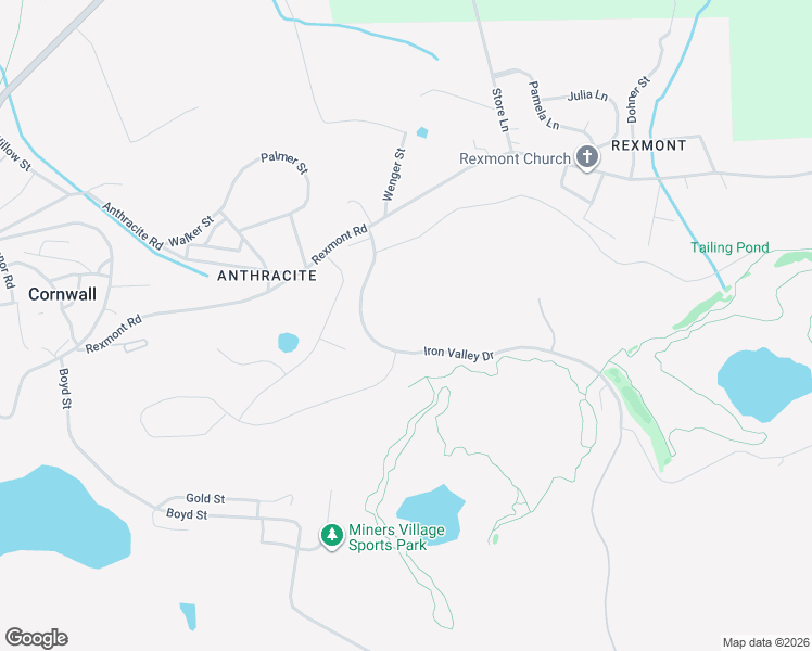 map of restaurants, bars, coffee shops, grocery stores, and more near 306 Iron Valley Drive in Lebanon