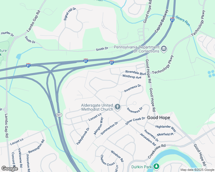 map of restaurants, bars, coffee shops, grocery stores, and more near 5405 Rivendale Boulevard in Mechanicsburg