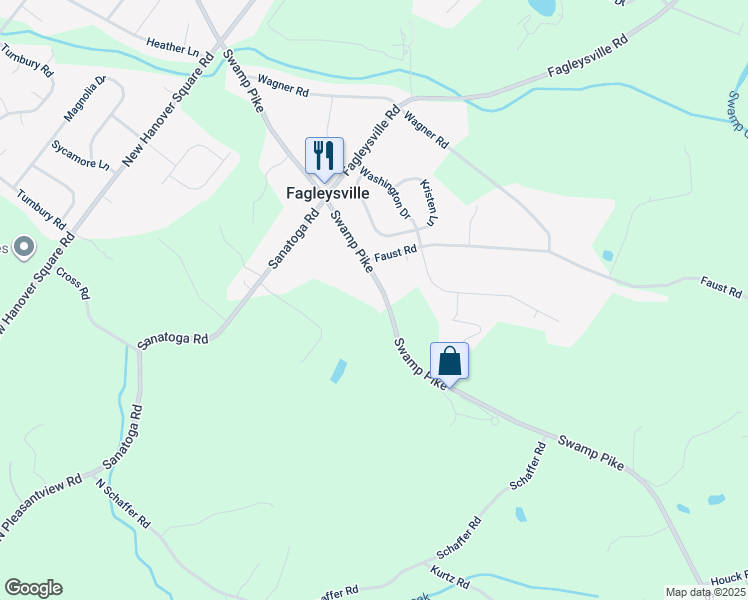 map of restaurants, bars, coffee shops, grocery stores, and more near 2554 Swamp Pike in Pottstown
