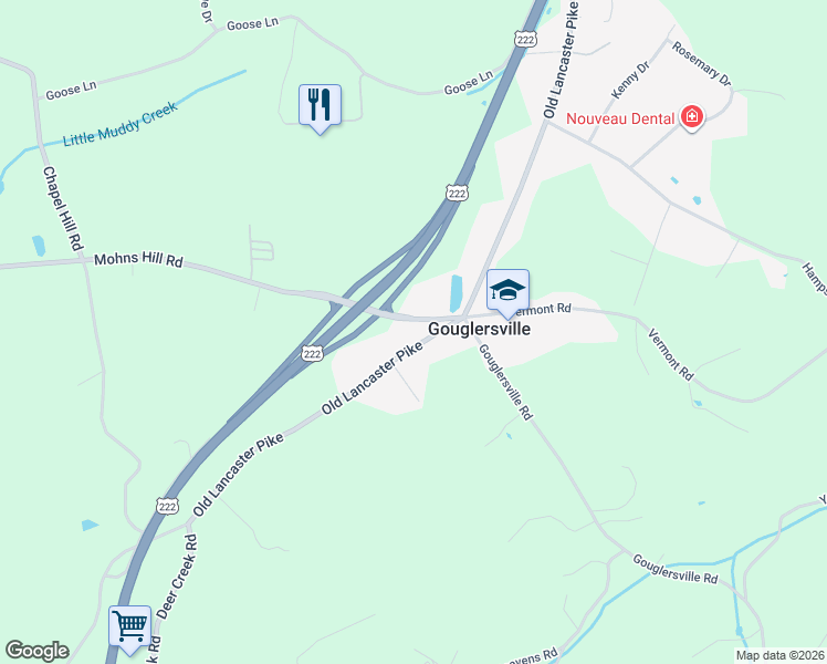 map of restaurants, bars, coffee shops, grocery stores, and more near 424 Mohns Hill Road in Sinking Spring