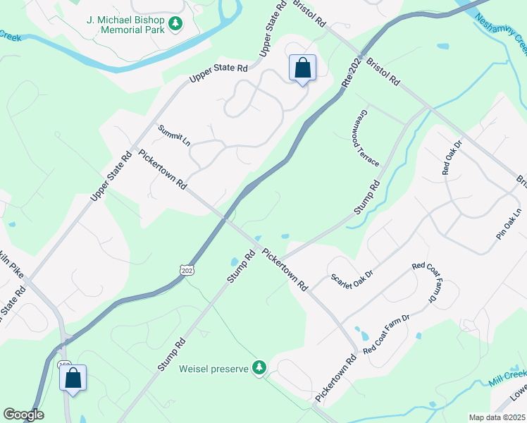 map of restaurants, bars, coffee shops, grocery stores, and more near 918 Longwood Court in Chalfont
