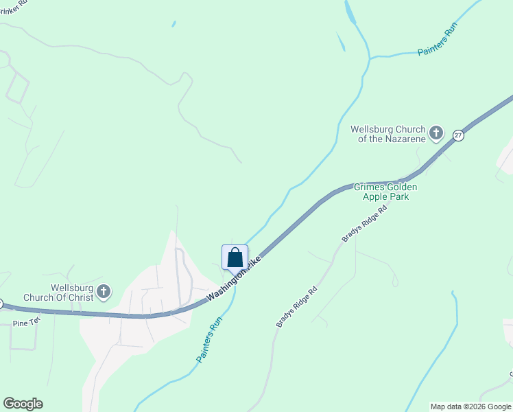 map of restaurants, bars, coffee shops, grocery stores, and more near in Wellsburg