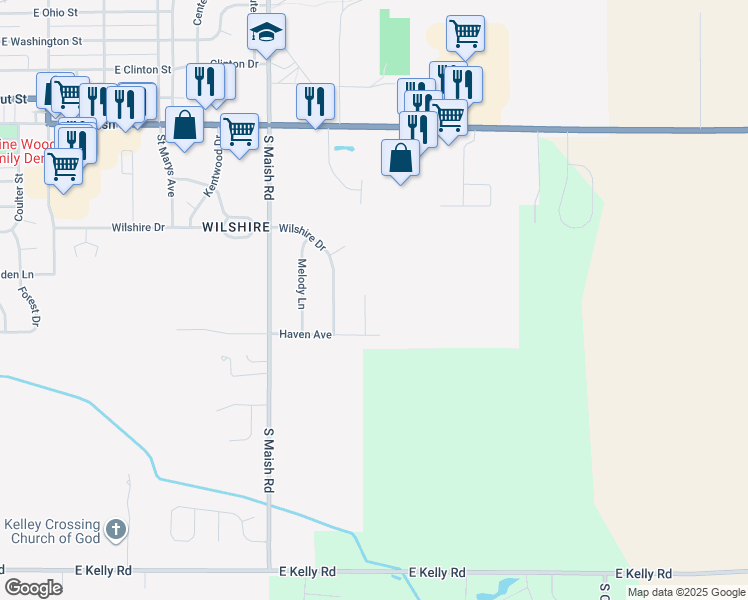 map of restaurants, bars, coffee shops, grocery stores, and more near 857 Sunrise Drive in Frankfort