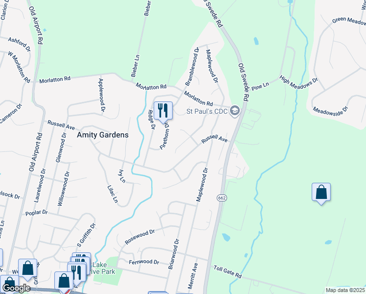 map of restaurants, bars, coffee shops, grocery stores, and more near 204 Balsam Drive in Douglassville