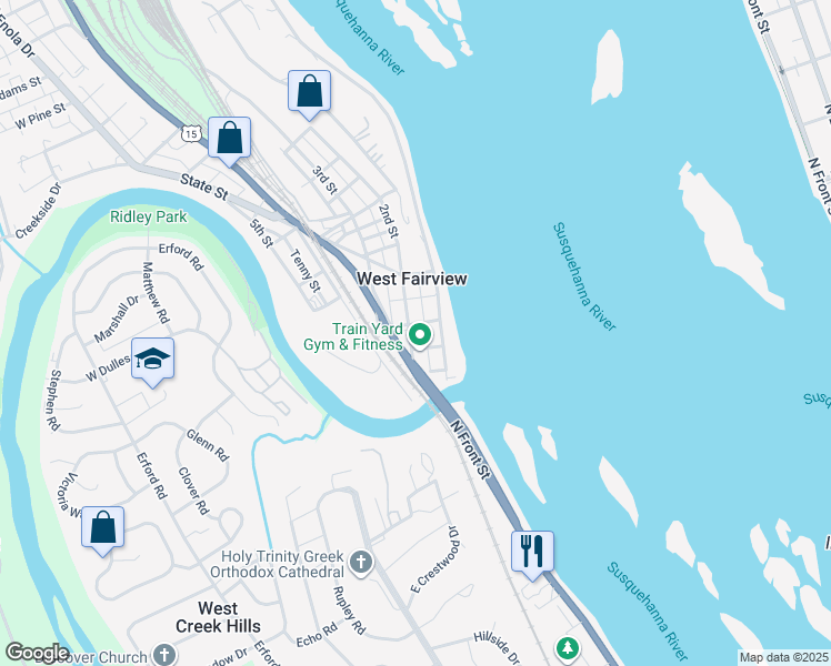 map of restaurants, bars, coffee shops, grocery stores, and more near 1097 2nd Street in Enola