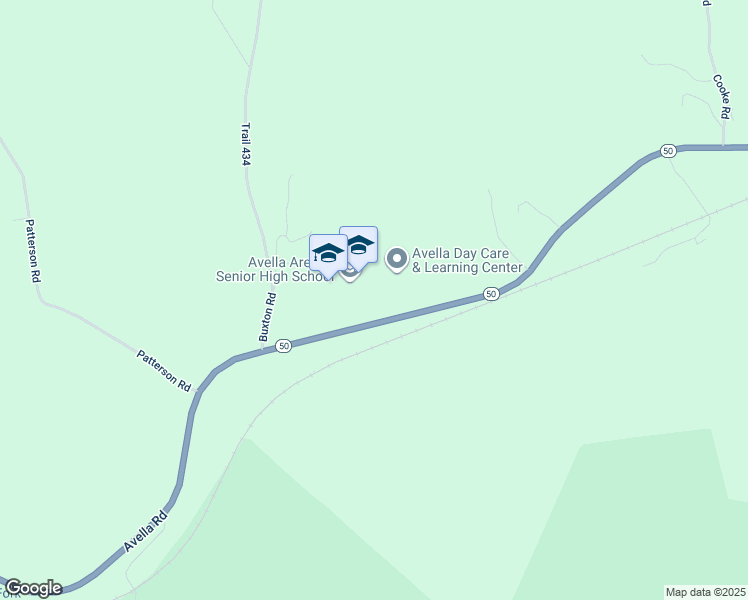 map of restaurants, bars, coffee shops, grocery stores, and more near 1000 Avella Road in Avella