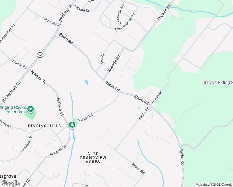 map of restaurants, bars, coffee shops, grocery stores, and more near 2135 Yerger Road in Pottstown