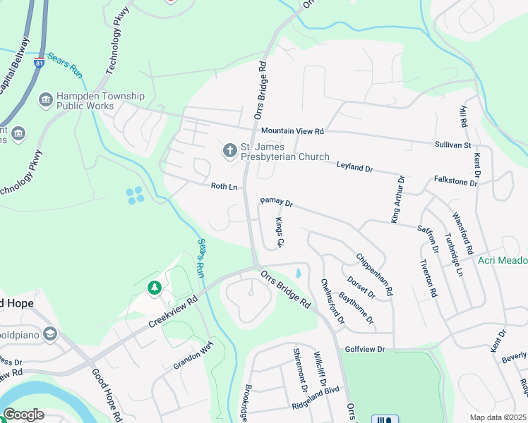 map of restaurants, bars, coffee shops, grocery stores, and more near 4007 Pamay Dr in Mechanicsburg
