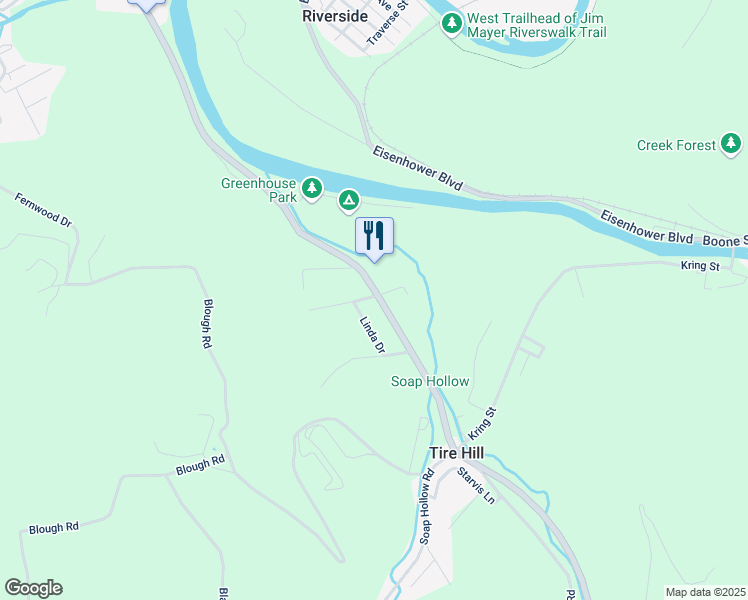 map of restaurants, bars, coffee shops, grocery stores, and more near 533 Tire Hill Road in Johnstown