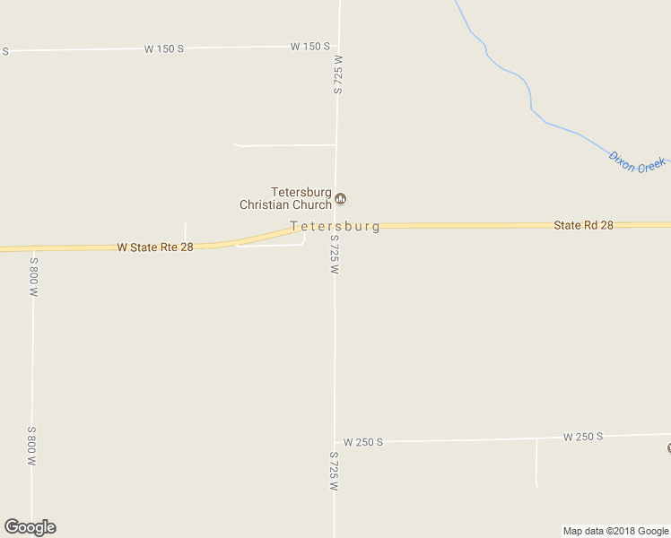 map of restaurants, bars, coffee shops, grocery stores, and more near 2284 South 725 West in Tipton