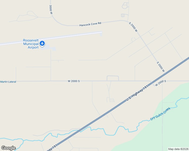 map of restaurants, bars, coffee shops, grocery stores, and more near 2560 West 2000 South in Roosevelt