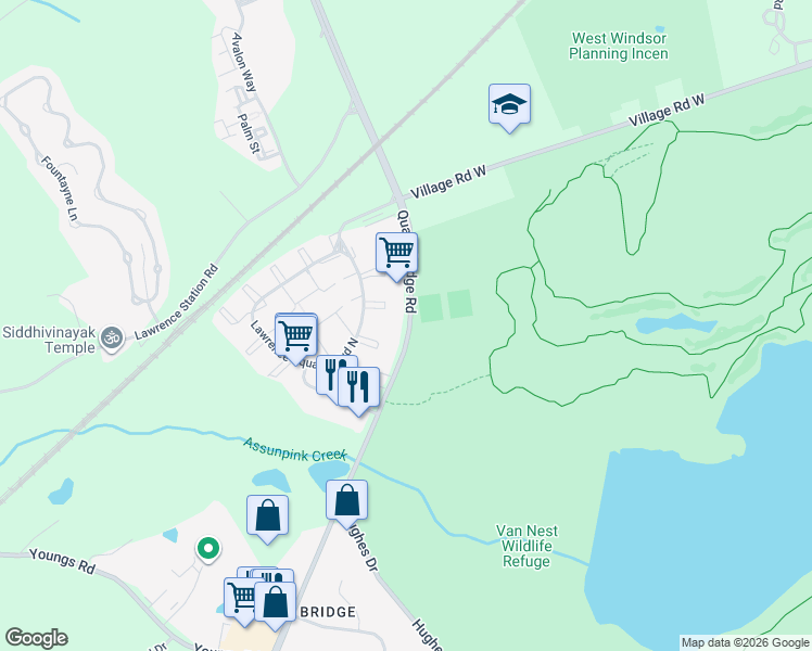 map of restaurants, bars, coffee shops, grocery stores, and more near 4028 Quakerbridge Road in Trenton