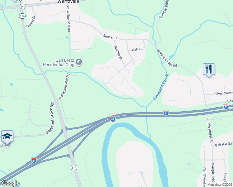 map of restaurants, bars, coffee shops, grocery stores, and more near 34 Pine Hill Avenue in Mechanicsburg