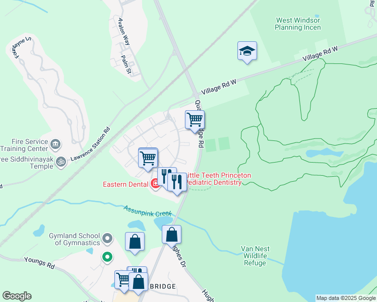 map of restaurants, bars, coffee shops, grocery stores, and more near 4028 Quakerbridge Road in Trenton