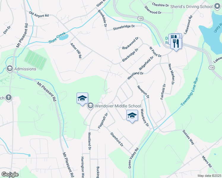 map of restaurants, bars, coffee shops, grocery stores, and more near 107 Summer Springs Lane in Greensburg