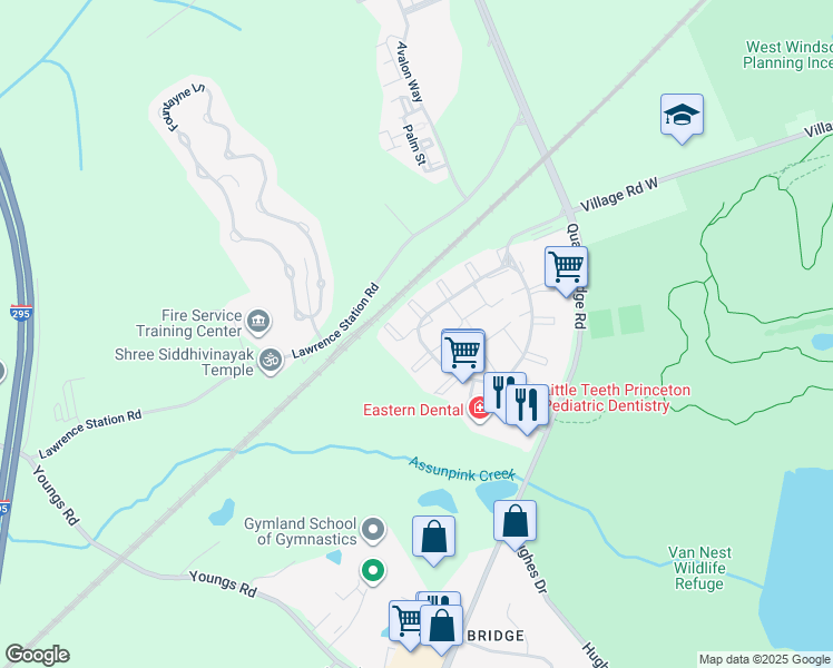 map of restaurants, bars, coffee shops, grocery stores, and more near 10 Joyner Court in Trenton
