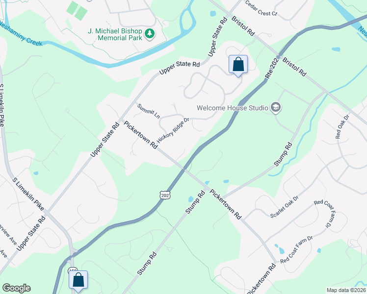map of restaurants, bars, coffee shops, grocery stores, and more near 304 Sunrise Court in Chalfont