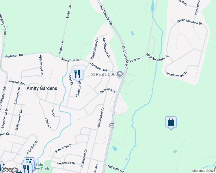 map of restaurants, bars, coffee shops, grocery stores, and more near 601 Maplewood Drive in Douglassville