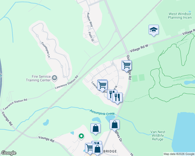 map of restaurants, bars, coffee shops, grocery stores, and more near 1 Feiler Court in Trenton