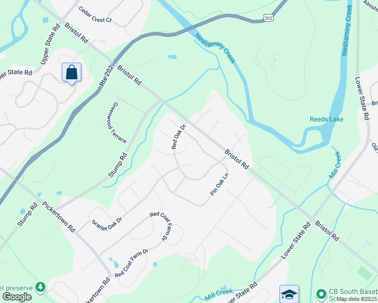 map of restaurants, bars, coffee shops, grocery stores, and more near 1313 Post Oak Court in Chalfont