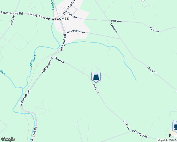 map of restaurants, bars, coffee shops, grocery stores, and more near 1015 Cedar Lane in Newtown