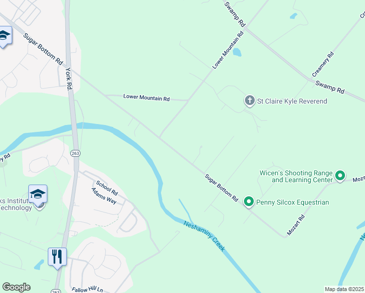 map of restaurants, bars, coffee shops, grocery stores, and more near 1747 Sugar Bottom Road in Furlong