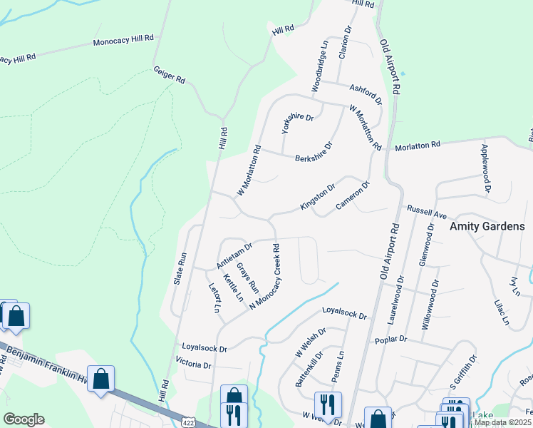 map of restaurants, bars, coffee shops, grocery stores, and more near 299 Kingston Drive in Douglassville