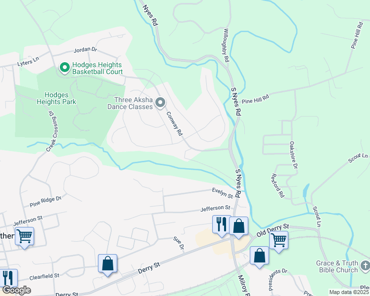 map of restaurants, bars, coffee shops, grocery stores, and more near 7043 Kendale Drive in Harrisburg