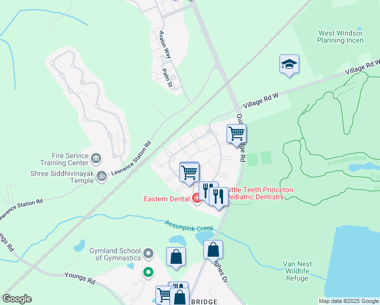 map of restaurants, bars, coffee shops, grocery stores, and more near 1 Feiler Court in Trenton