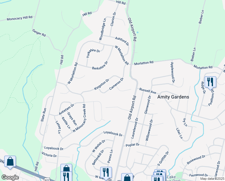map of restaurants, bars, coffee shops, grocery stores, and more near 112 Cameron Dr in Douglassville