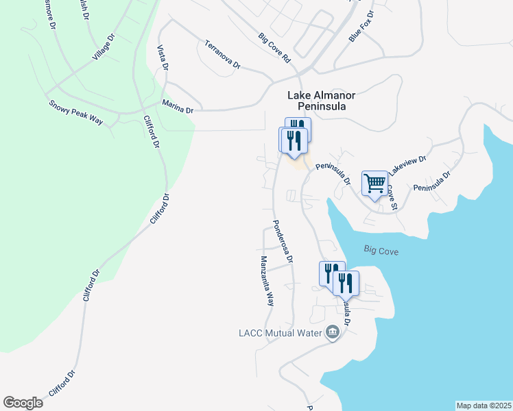 map of restaurants, bars, coffee shops, grocery stores, and more near 443 Cedar Circle in Westwood