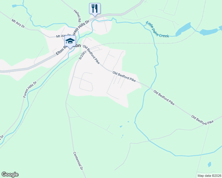 map of restaurants, bars, coffee shops, grocery stores, and more near 125-199 Catherine Dr in Windber