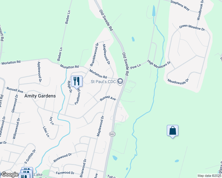 map of restaurants, bars, coffee shops, grocery stores, and more near 605 Maplewood Drive in Douglassville