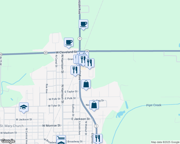 map of restaurants, bars, coffee shops, grocery stores, and more near 39 Bonnie in Alexandria