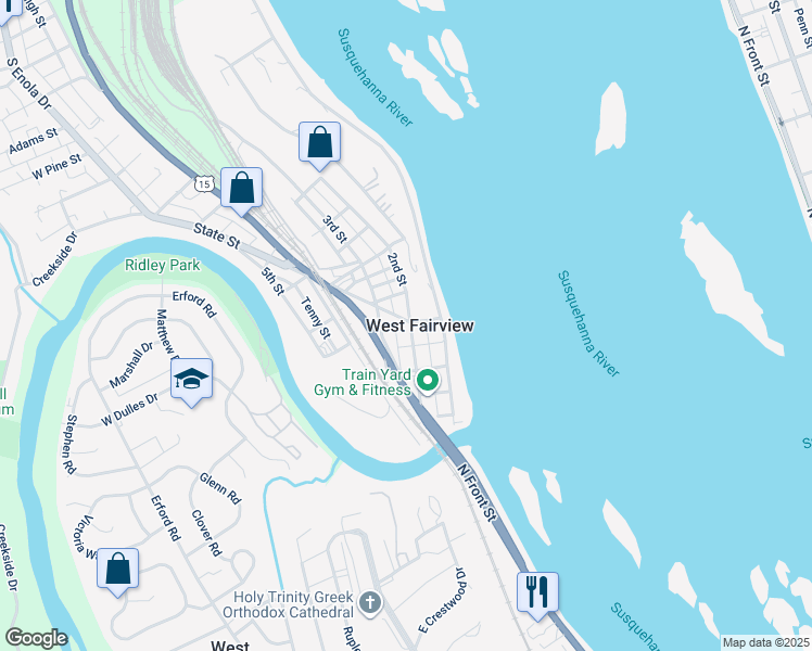 map of restaurants, bars, coffee shops, grocery stores, and more near 1136 2nd Street in Enola